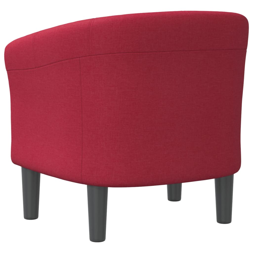 vidaXL Fotoliu tip cuvă, roșu vin, material textil vidaXL Fotoliu tip cuvă, roșu vin, material textil