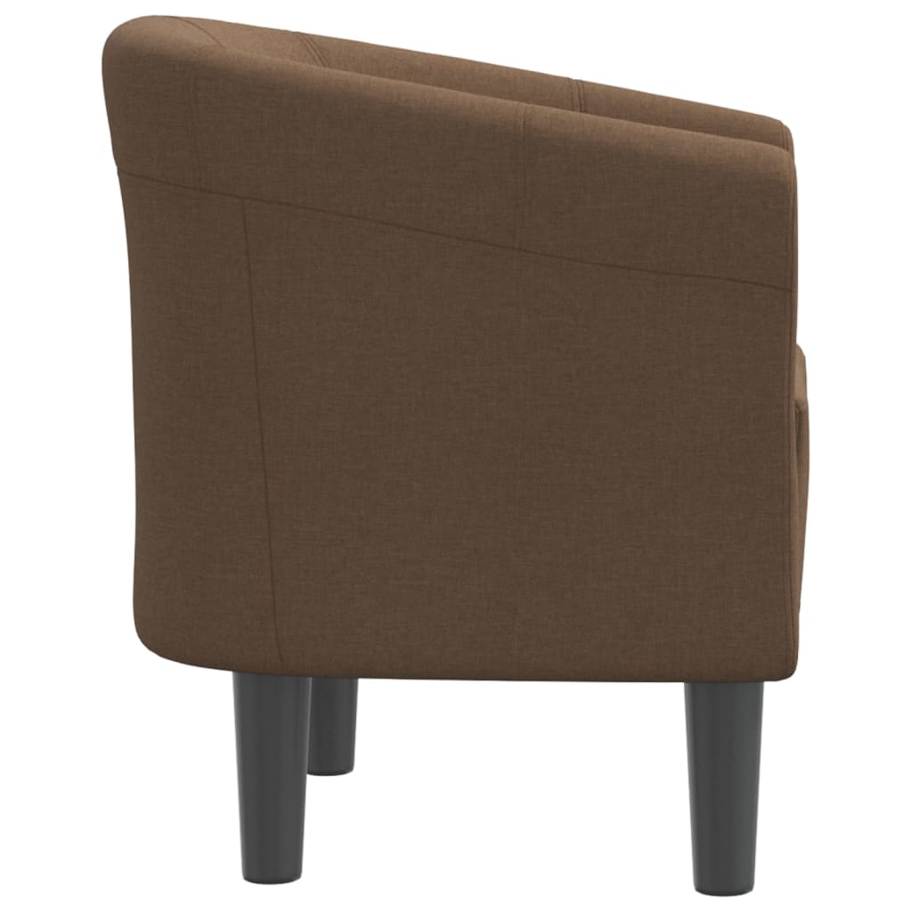 vidaXL Fotoliu tip cuvă, maro, material textil vidaXL Fotoliu tip cuvă, maro, material textil