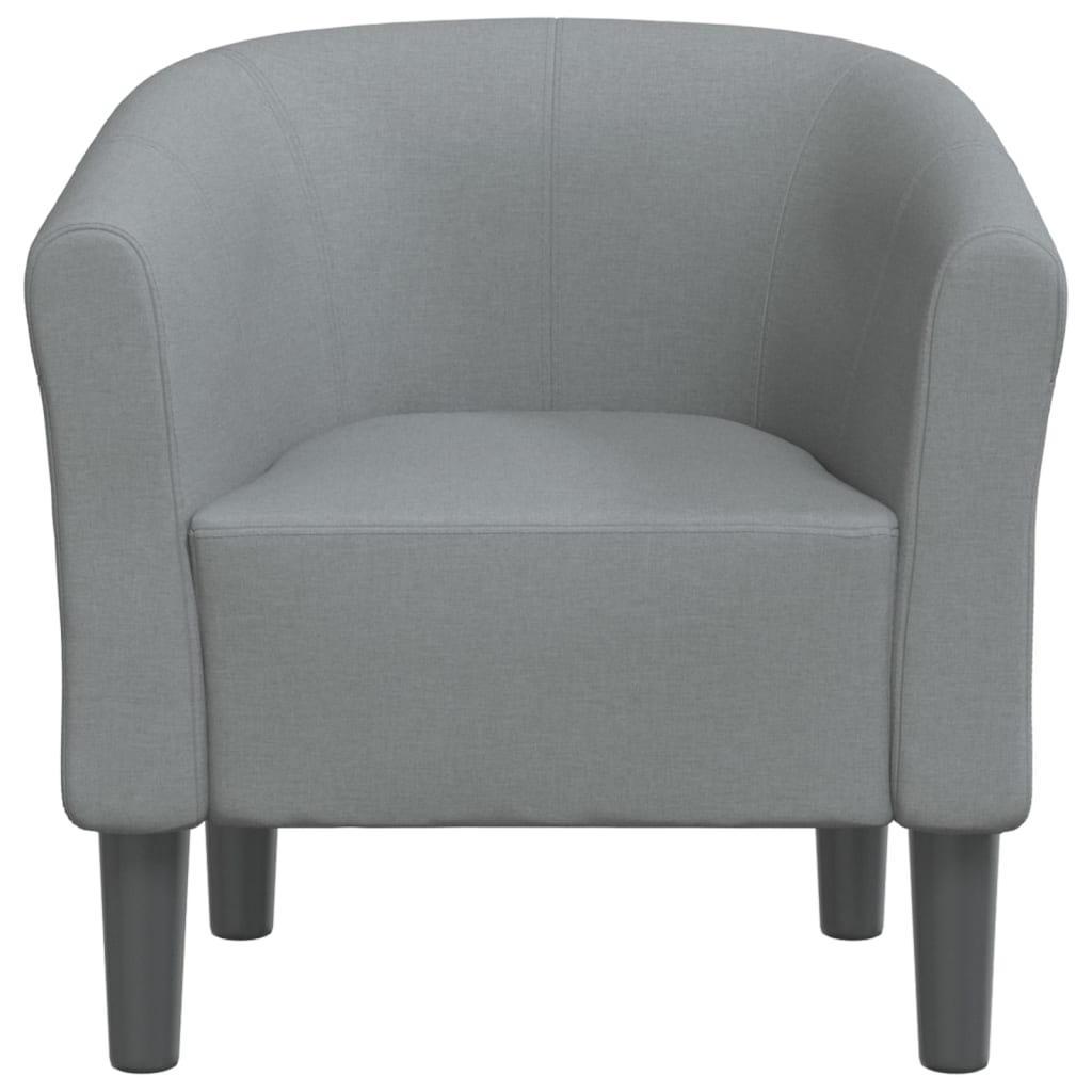 vidaXL Fotoliu tip cuvă, gri deschis, material textil
