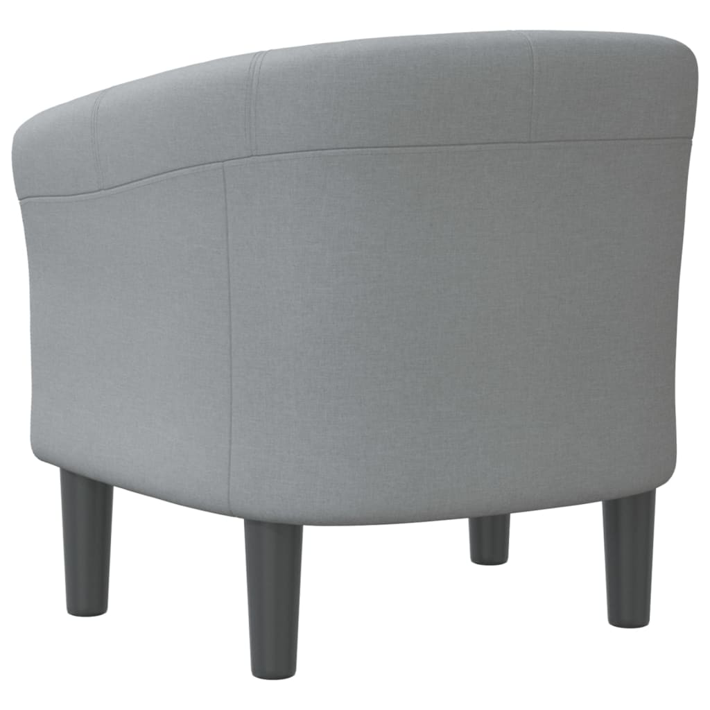 vidaXL Fotoliu tip cuvă, gri deschis, material textil