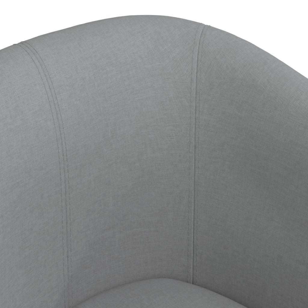 vidaXL Fotoliu tip cuvă, gri deschis, material textil