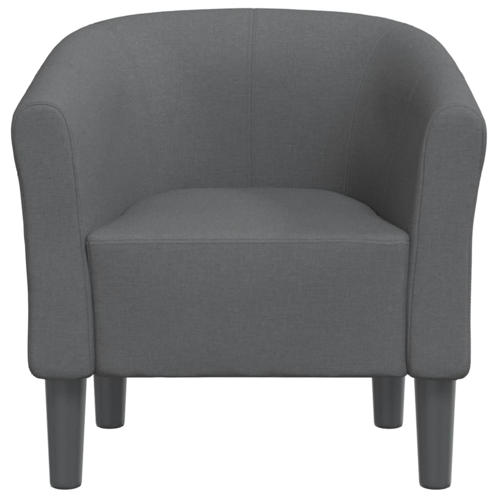 vidaXL Fotoliu tip cuvă, gri închis, material textil vidaXL Fotoliu tip cuvă, gri închis, material textil