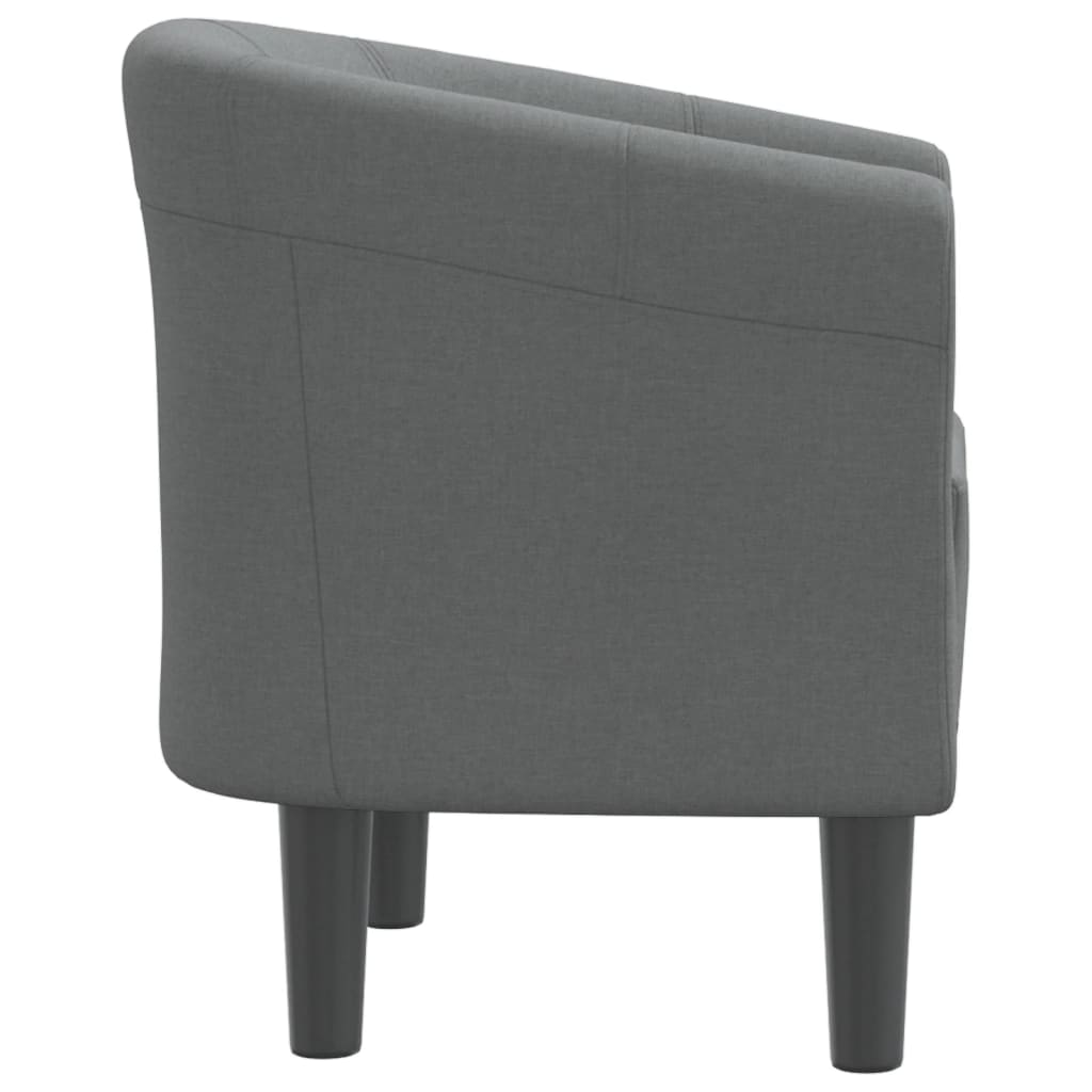 vidaXL Fotoliu tip cuvă, gri închis, material textil vidaXL Fotoliu tip cuvă, gri închis, material textil