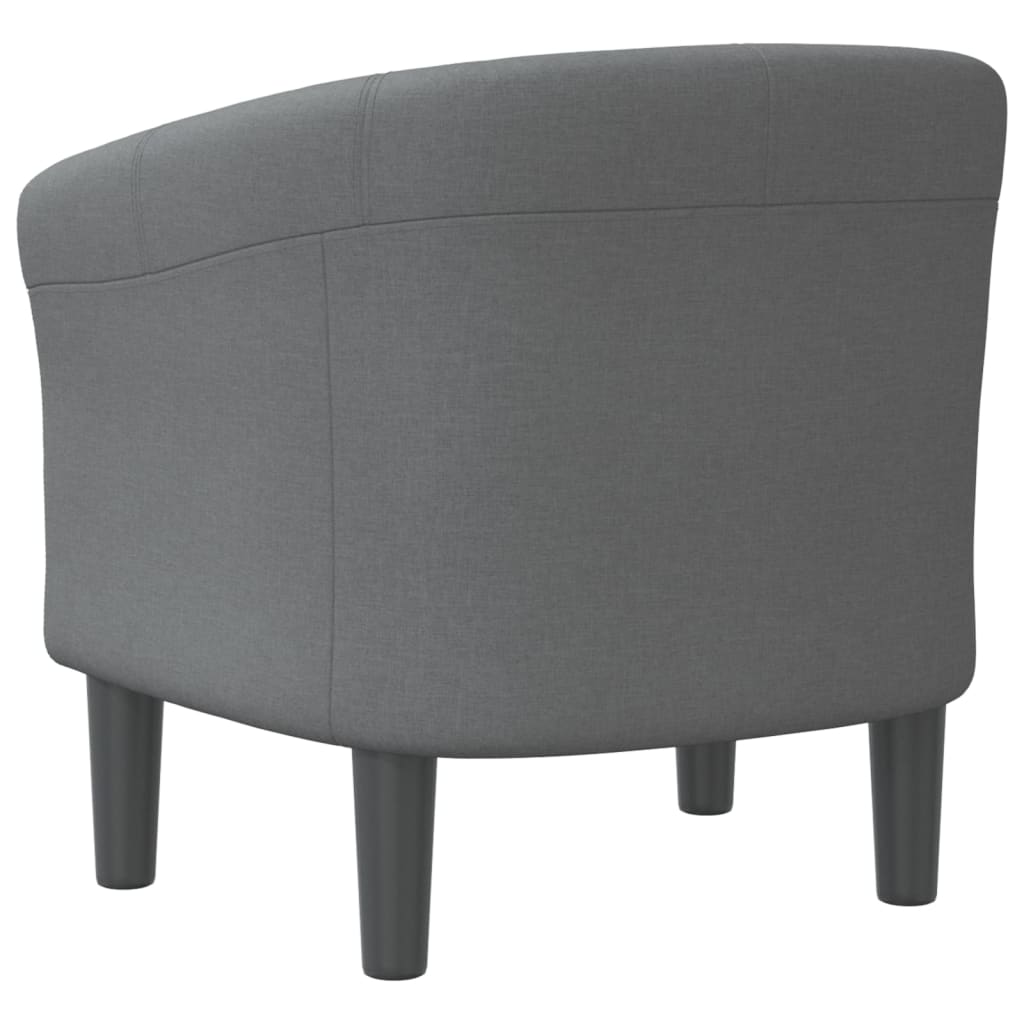vidaXL Fotoliu tip cuvă, gri închis, material textil vidaXL Fotoliu tip cuvă, gri închis, material textil
