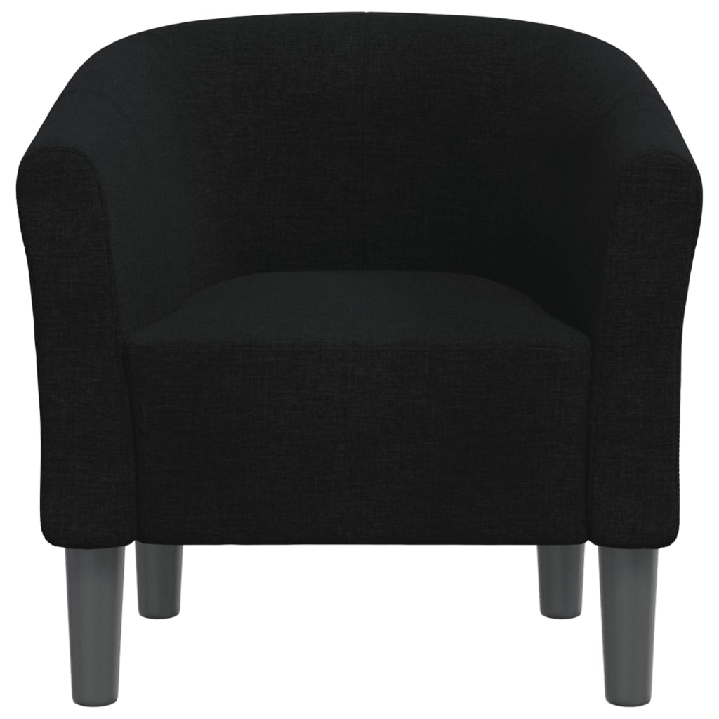 vidaXL Fotoliu tip cuvă, negru, material textil vidaXL Fotoliu tip cuvă, negru, material textil