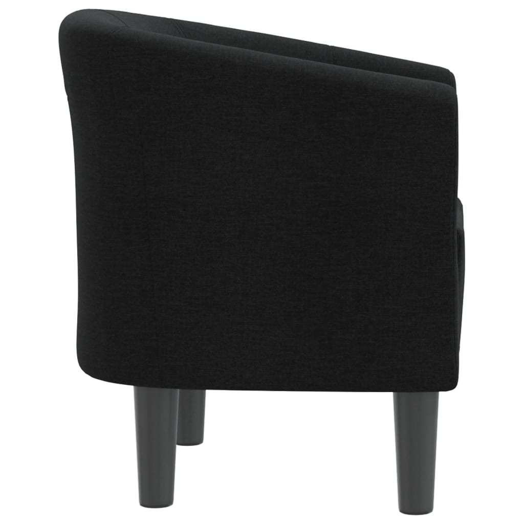 vidaXL Fotoliu tip cuvă, negru, material textil vidaXL Fotoliu tip cuvă, negru, material textil