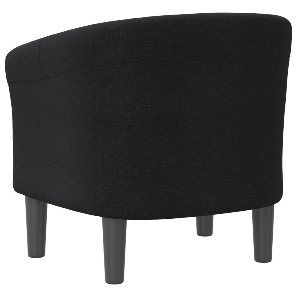 vidaXL Fotoliu tip cuvă, negru, material textil vidaXL Fotoliu tip cuvă, negru, material textil
