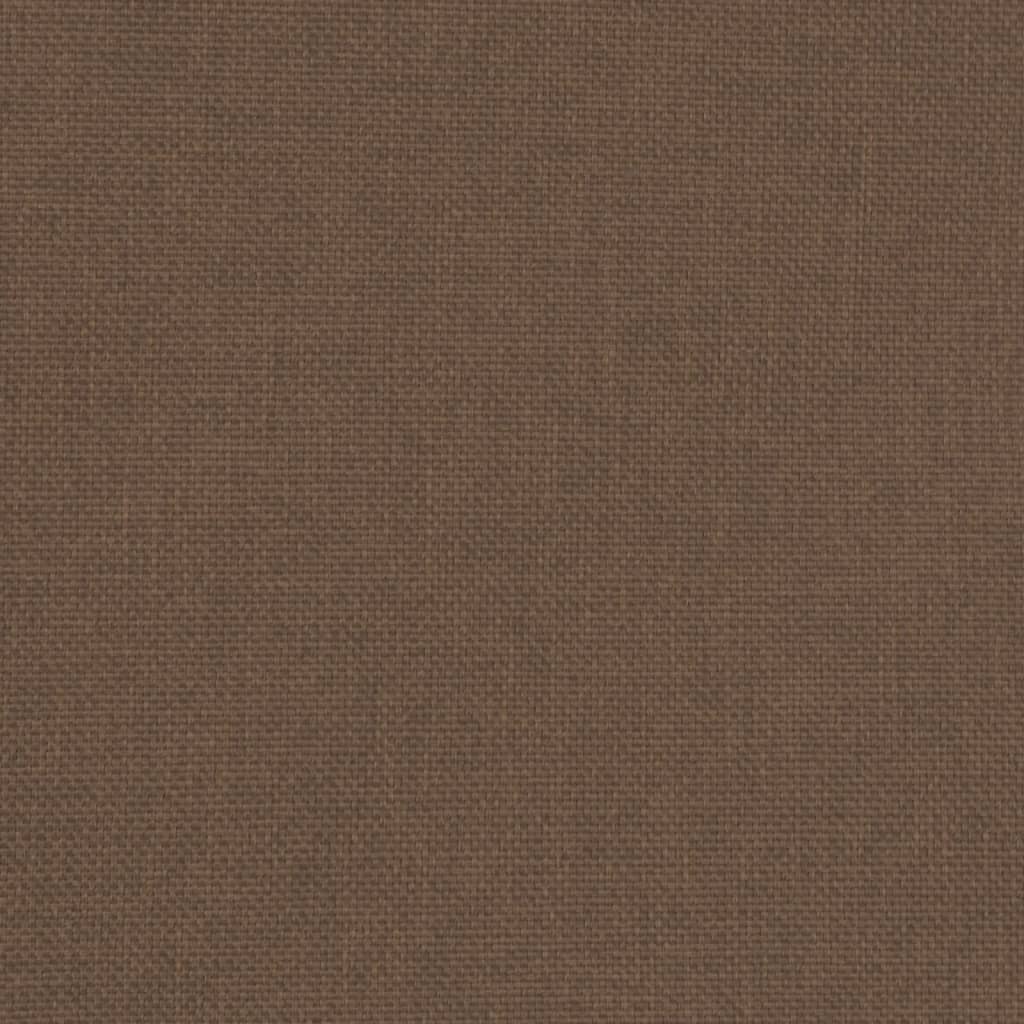 vidaXL Fotoliu tip cuvă cu taburet, maro, material textil