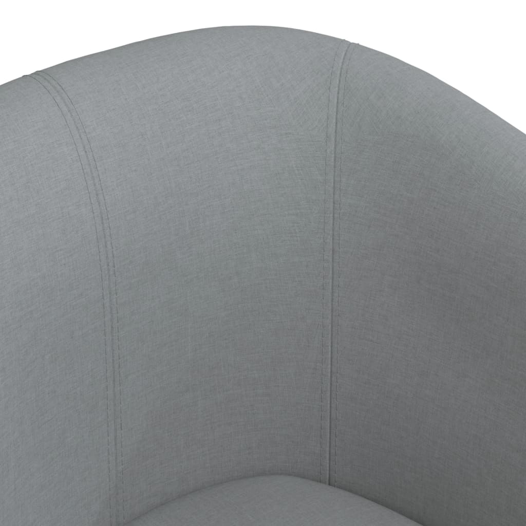 vidaXL Fotoliu tip cuvă cu taburet, gri deschis, material textil vidaXL Fotoliu tip cuvă cu taburet, gri deschis, material textil
