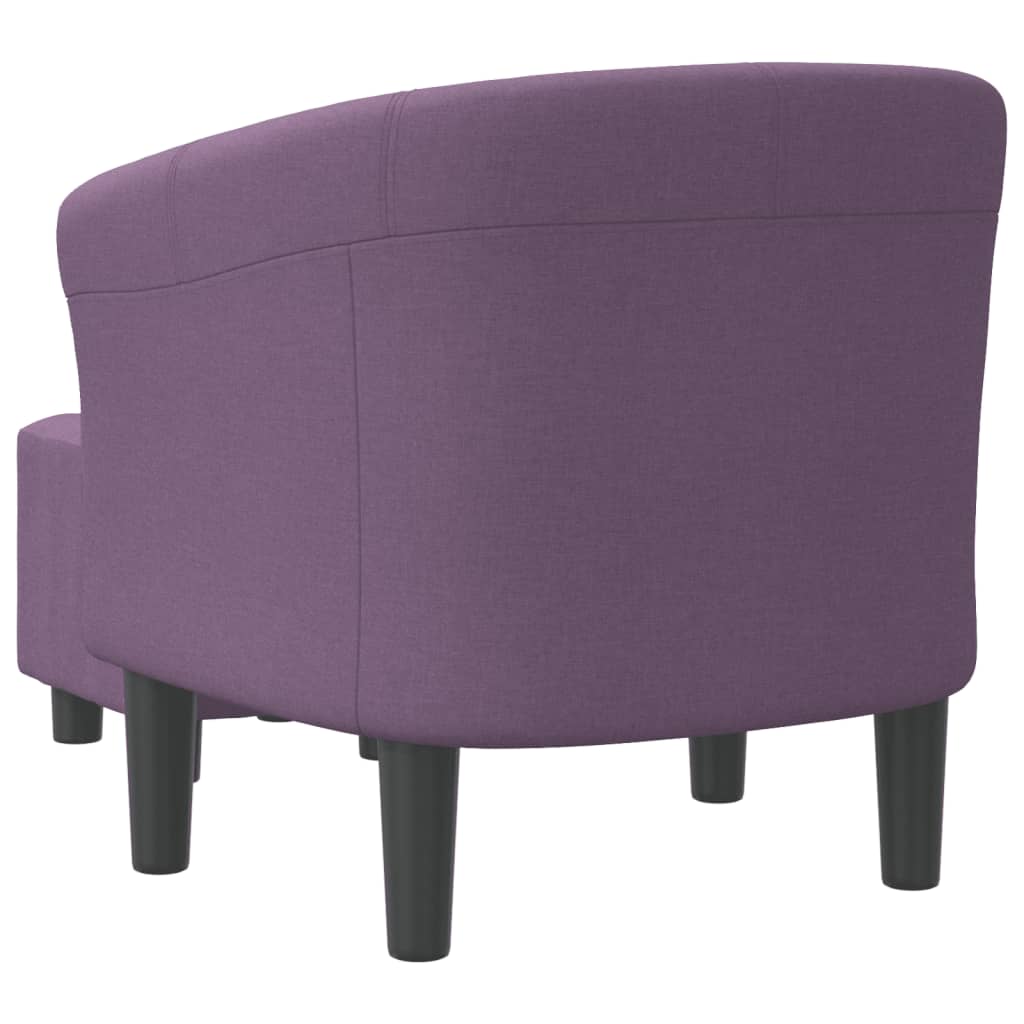 vidaXL Fotoliu tip cuvă cu taburet, violet, material textil vidaXL Fotoliu tip cuvă cu taburet, violet, material textil