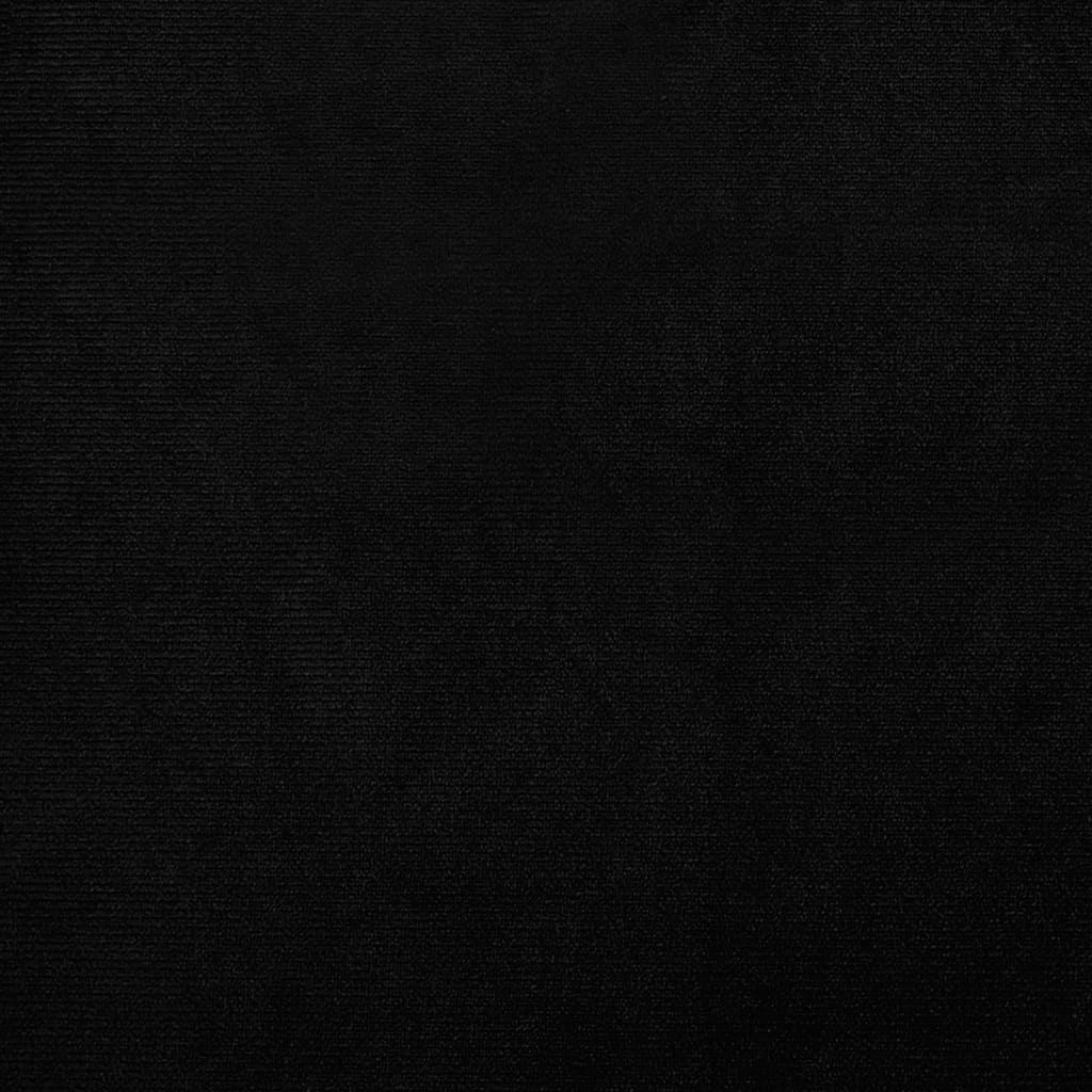 vidaXL Fotoliu tip cuvă cu taburet, negru, catifea
