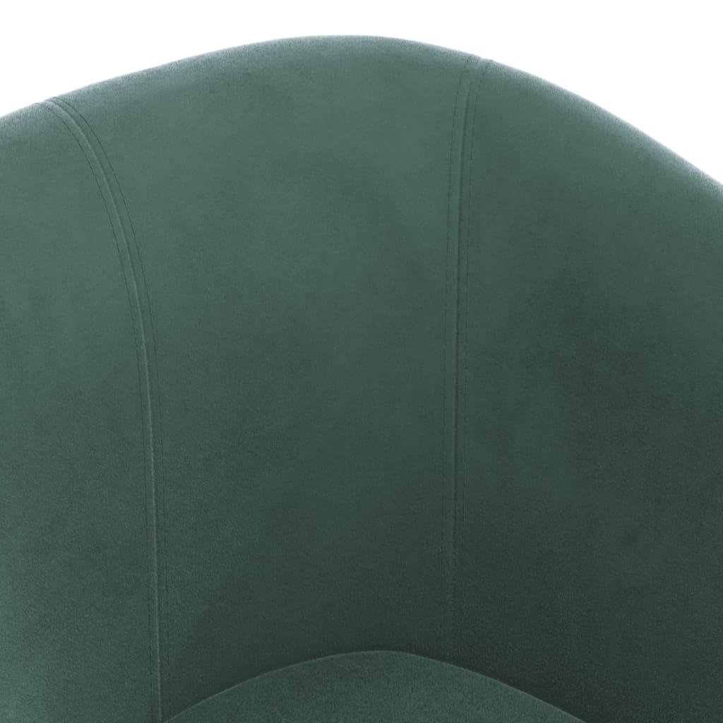 vidaXL Fotoliu tip cuvă cu taburet, verde închis, catifea vidaXL Fotoliu tip cuvă cu taburet, verde închis, catifea