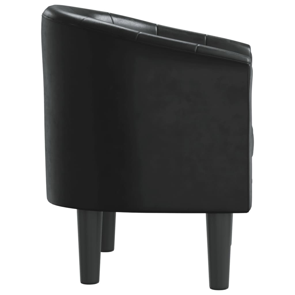 vidaXL Fotoliu tip cuvă, negru, piele ecologică vidaXL Fotoliu tip cuvă, negru, piele ecologică