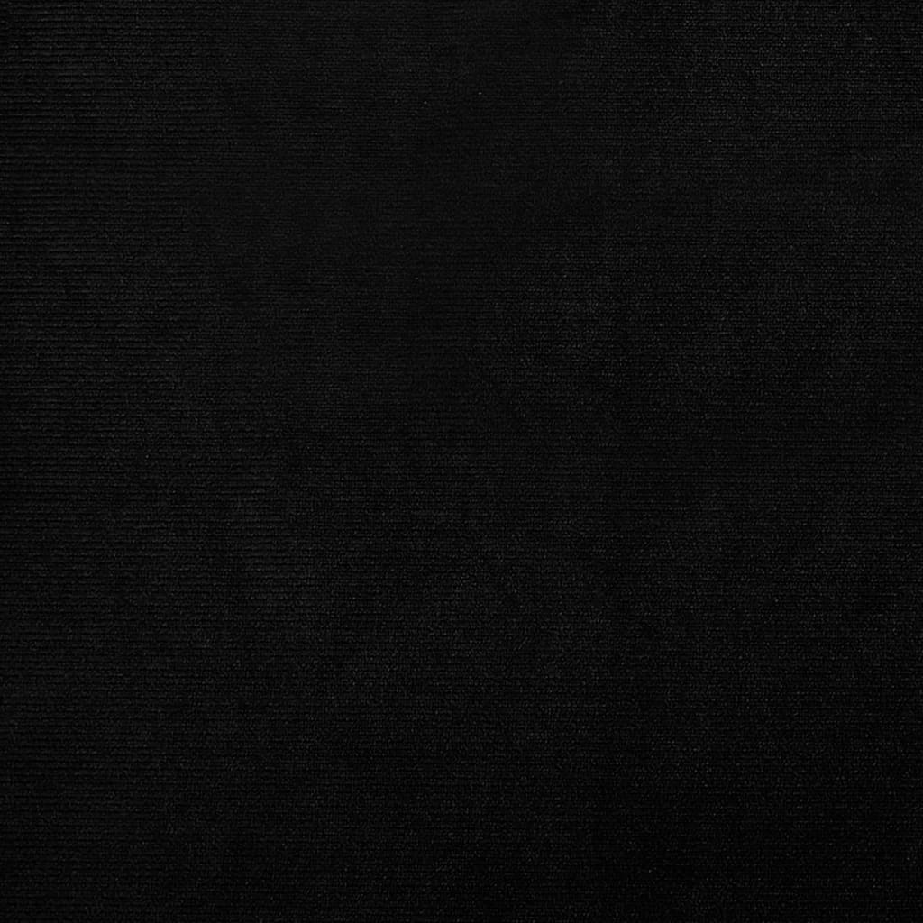 vidaXL Fotoliu tip cuvă cu taburet, negru, catifea