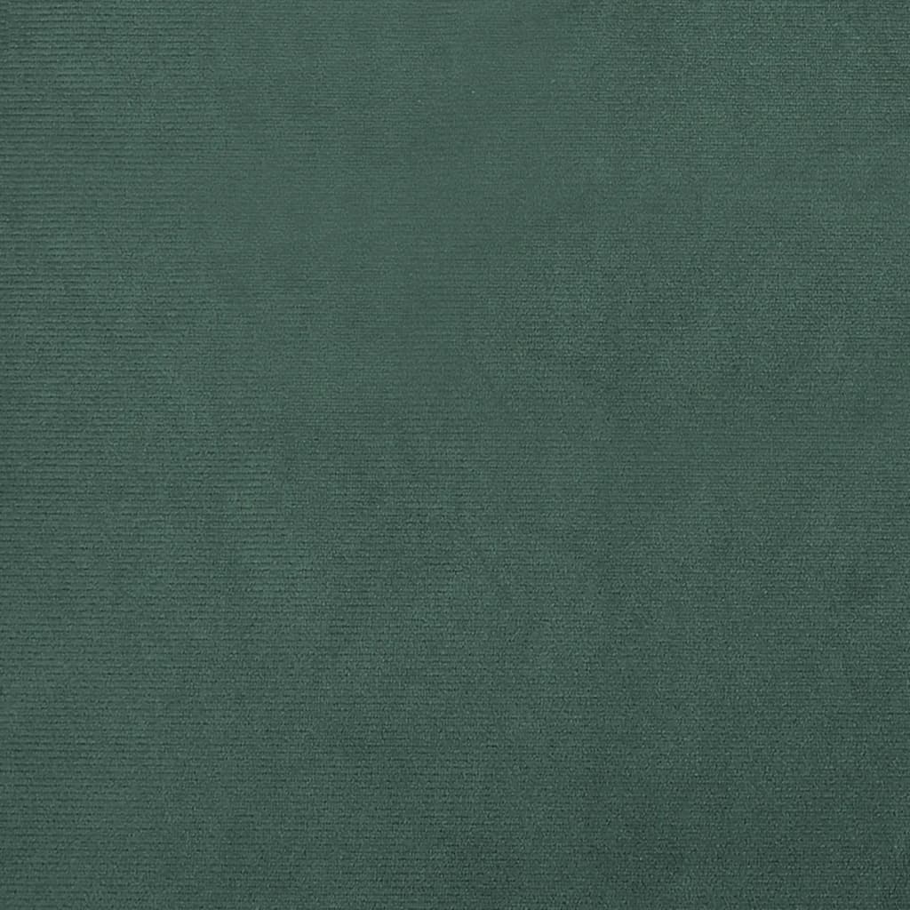 vidaXL Fotoliu tip cuvă cu taburet, verde închis, catifea