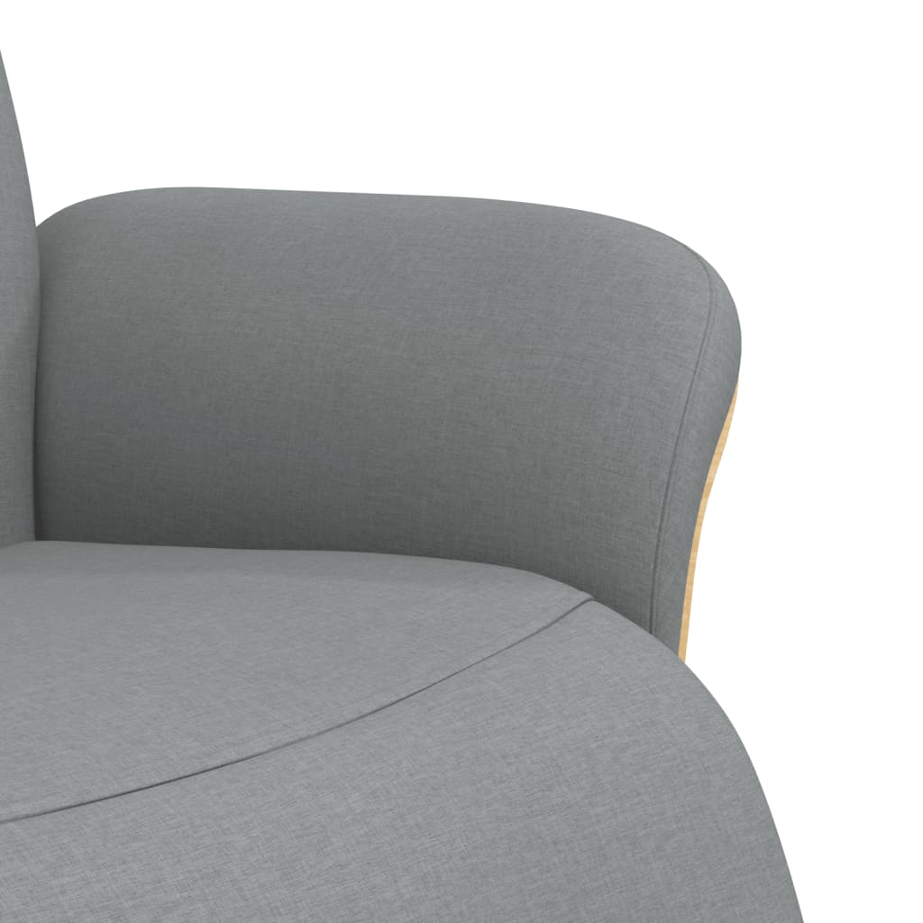 vidaXL Fotoliu rabatabil cu suport de picioare, gri deschis, textil vidaXL Fotoliu rabatabil cu suport de picioare, gri deschis, textil