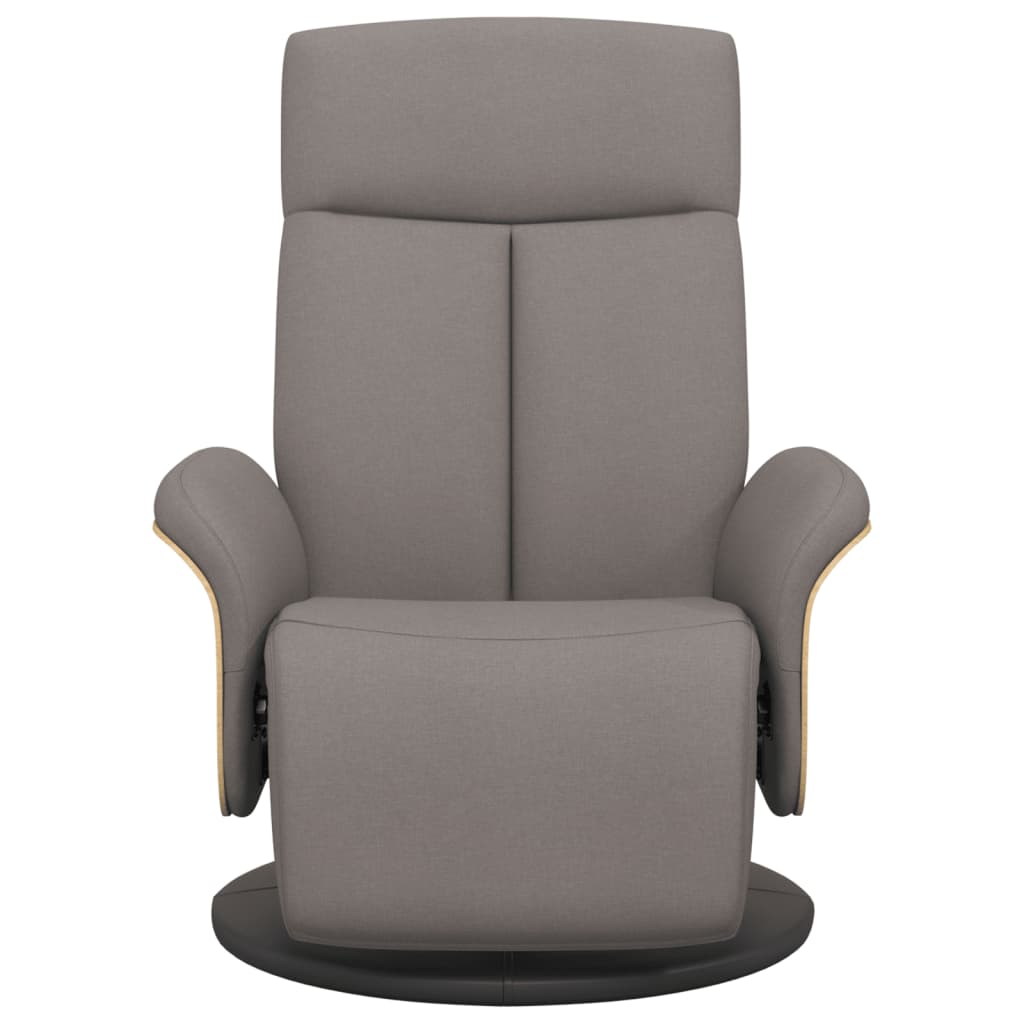 vidaXL Fotoliu rabatabil cu suport de picioare, gri taupe, textil vidaXL Fotoliu rabatabil cu suport de picioare, gri taupe, textil