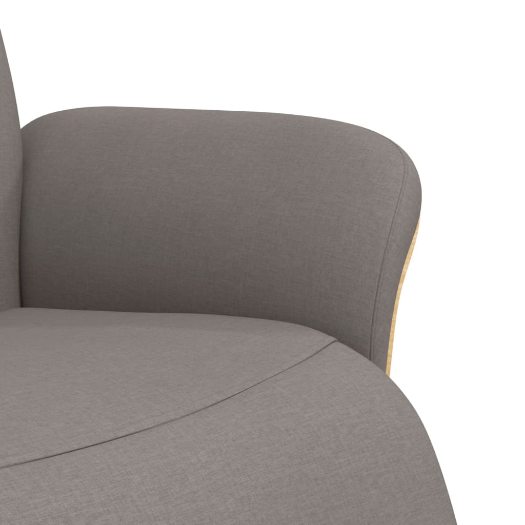 vidaXL Fotoliu rabatabil cu suport de picioare, gri taupe, textil vidaXL Fotoliu rabatabil cu suport de picioare, gri taupe, textil