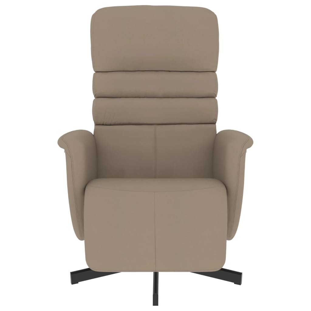 vidaXL Fotoliu rabatabil cu suport picioare cappuccino piele ecologică