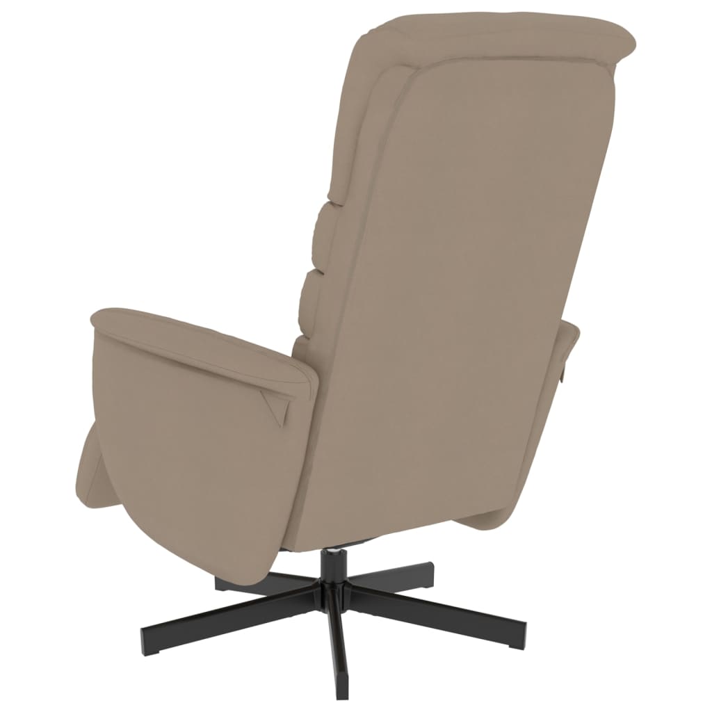 vidaXL Fotoliu rabatabil cu suport picioare cappuccino piele ecologică