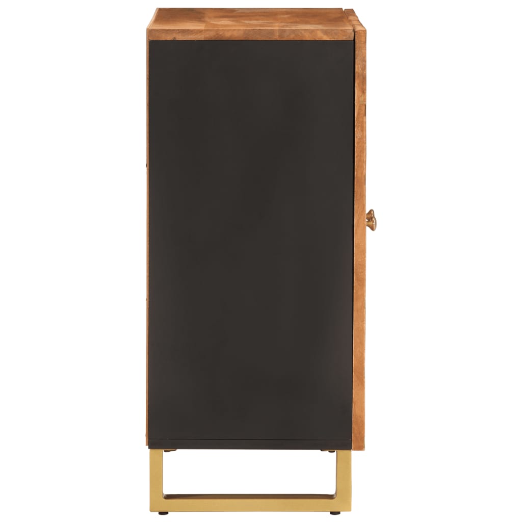 vidaXL Dulap lateral, maro și negru, 60x33,5x75 cm lemn masiv de mango