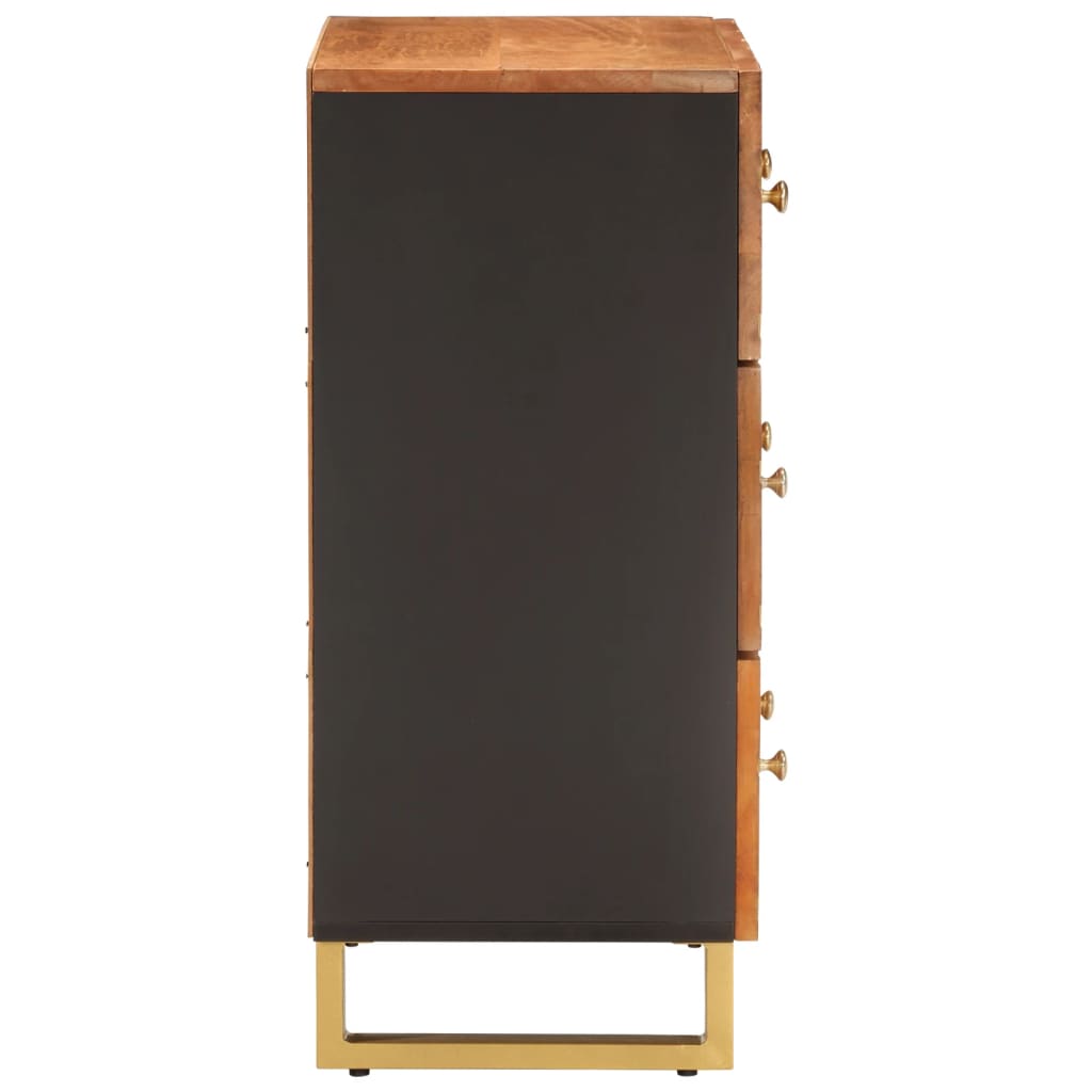vidaXL Dulap lateral, maro și negru, 60x33,5x75 cm lemn masiv de mango vidaXL Dulap lateral, maro și negru, 60x33,5x75 cm lemn masiv de mango
