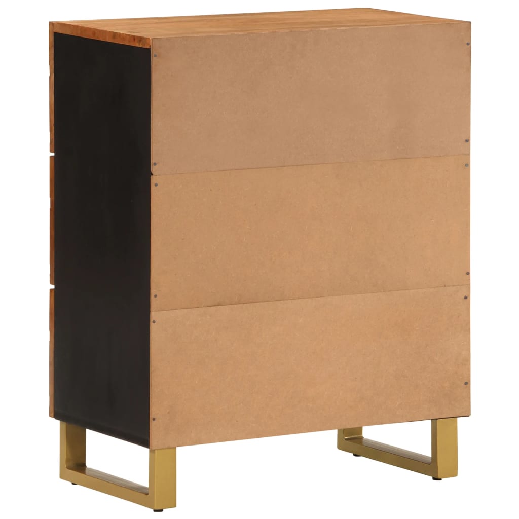 vidaXL Dulap lateral, maro și negru, 60x33,5x75 cm lemn masiv de mango vidaXL Dulap lateral, maro și negru, 60x33,5x75 cm lemn masiv de mango