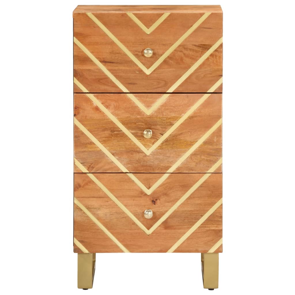 vidaXL Dulap lateral, maro și negru, 40x33,5x75 cm lemn masiv de mango