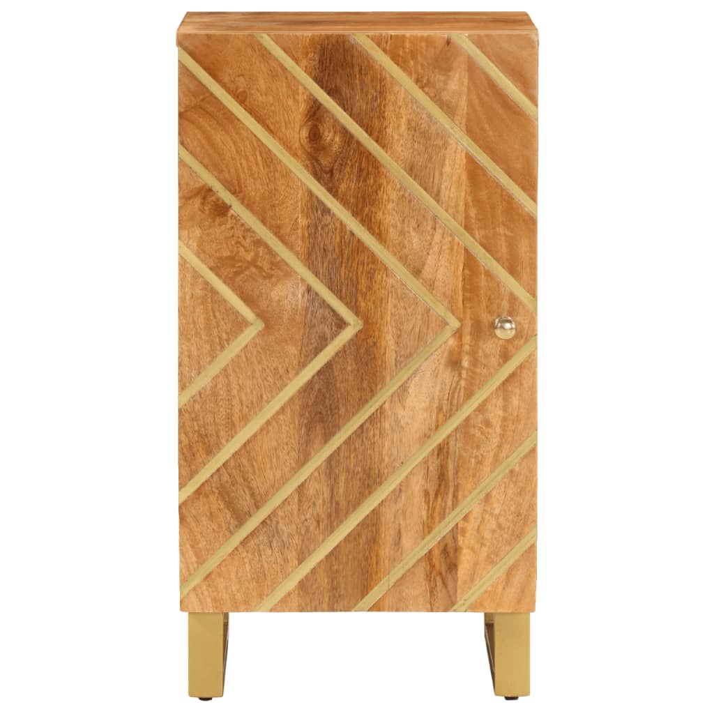 vidaXL Dulap lateral, maro și negru, 40x33,5x75 cm lemn masiv de mango
