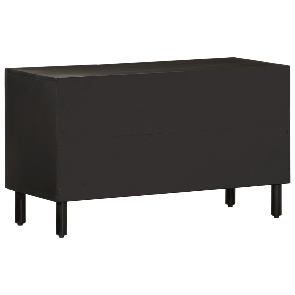 vidaXL Comodă TV, negru, 80x31x46 cm, lemn masiv de mango