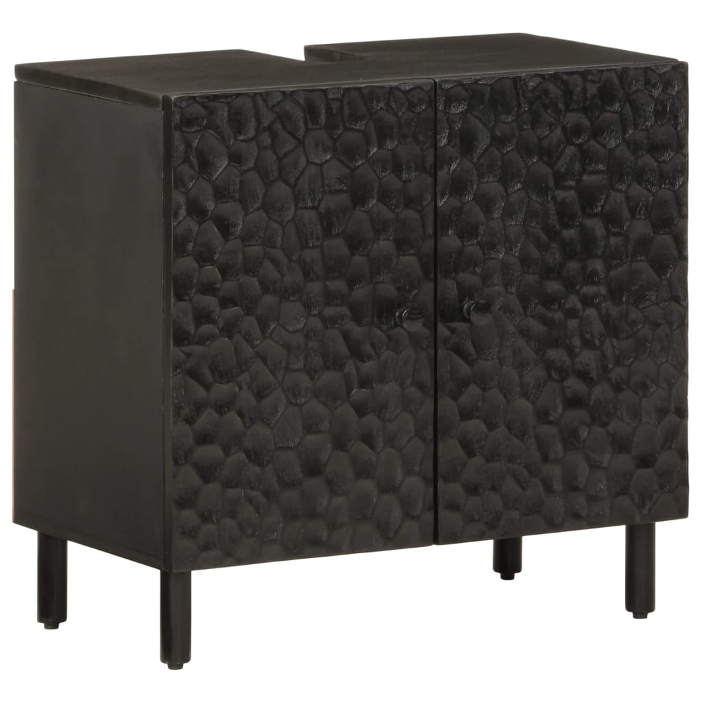 vidaXL Dulap chiuveta de baie, negru, 62x33x58 cm, lemn masiv de mango vidaXL Dulap chiuveta de baie, negru, 62x33x58 cm, lemn masiv de mango