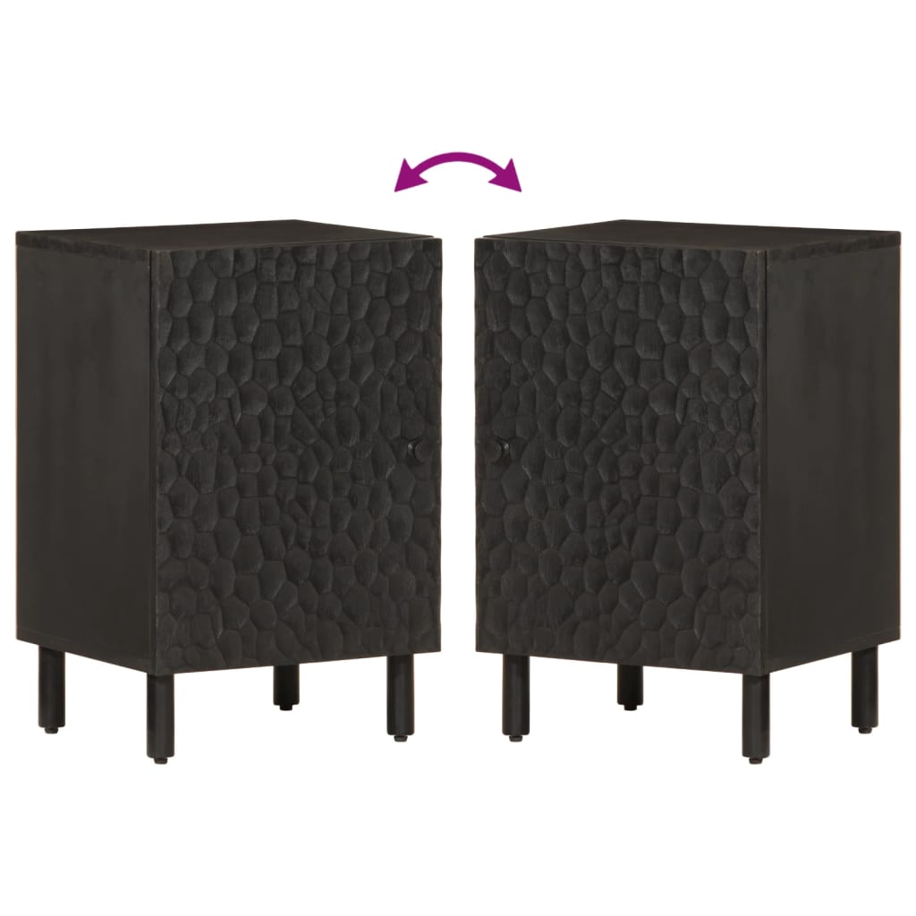 vidaXL Dulap de baie, negru, 38x33x58 cm, lemn masiv de mango vidaXL Dulap de baie, negru, 38x33x58 cm, lemn masiv de mango