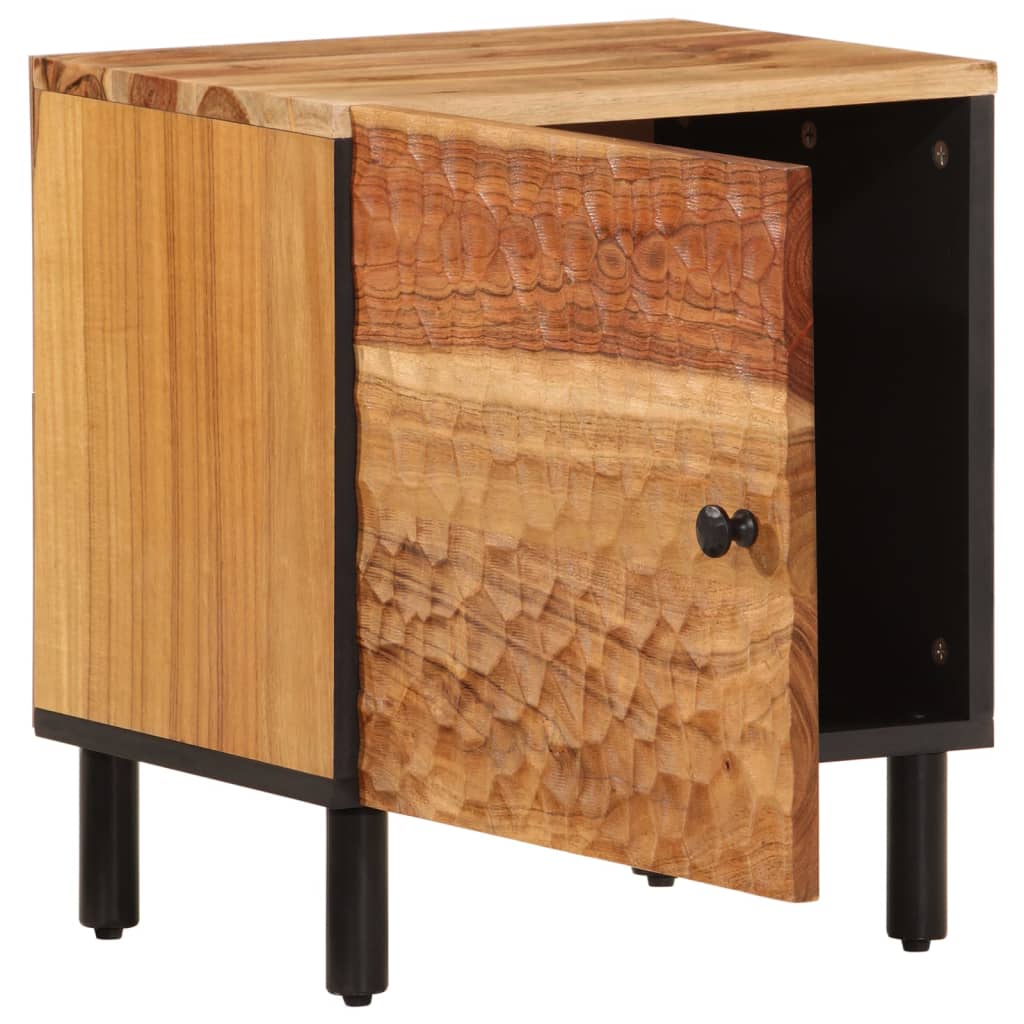 vidaXL Noptiere, 2 buc., 40x33x46 cm, lemn masiv de acacia vidaXL Noptiere, 2 buc., 40x33x46 cm, lemn masiv de acacia