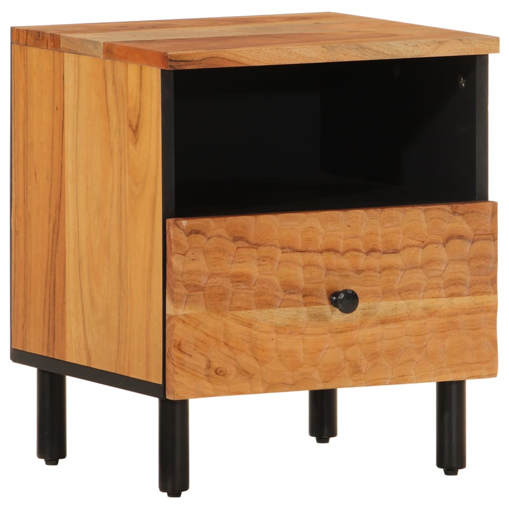 vidaXL Noptiere, 2 buc., 40x33x46 cm, lemn masiv de acacia vidaXL Noptiere, 2 buc., 40x33x46 cm, lemn masiv de acacia