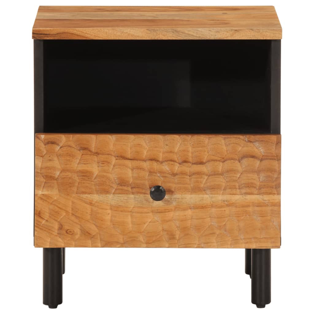 vidaXL Noptiere, 2 buc., 40x33x46 cm, lemn masiv de acacia vidaXL Noptiere, 2 buc., 40x33x46 cm, lemn masiv de acacia