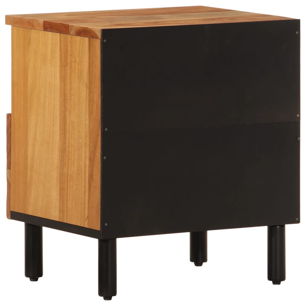 vidaXL Noptiere, 2 buc., 40x33x46 cm, lemn masiv de acacia vidaXL Noptiere, 2 buc., 40x33x46 cm, lemn masiv de acacia