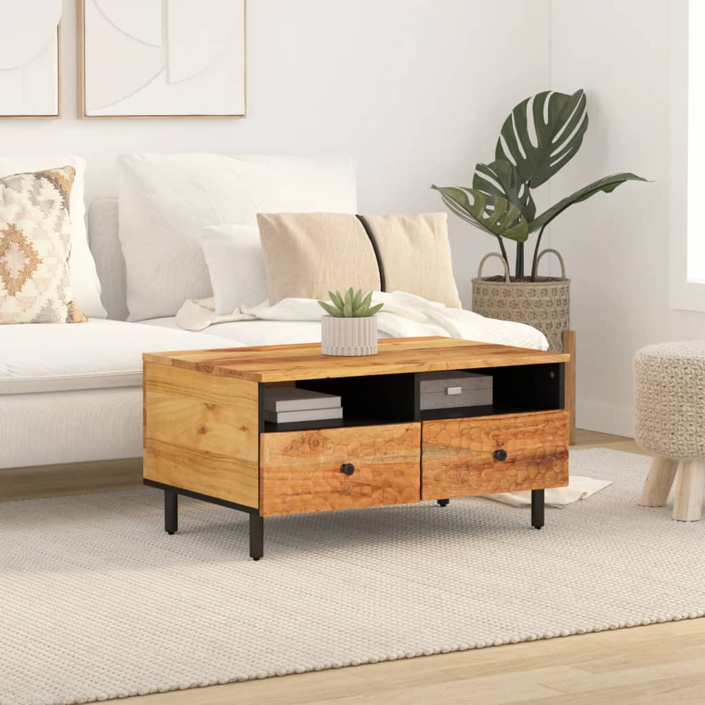 vidaXL Măsuță de cafea, 80x54x40 cm, lemn masiv de acacia vidaXL Măsuță de cafea, 80x54x40 cm, lemn masiv de acacia