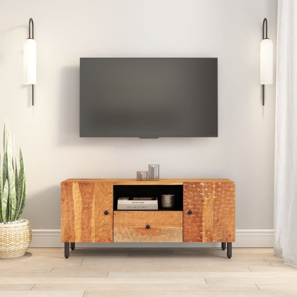 vidaXL Comodă TV, 105x33x46 cm, lemn masiv de acacia vidaXL Comodă TV, 105x33x46 cm, lemn masiv de acacia