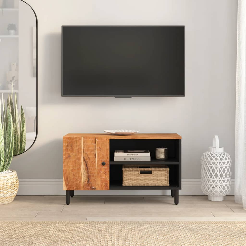 vidaXL Dulap TV, 80x33x46 cm, lemn masiv de acacia vidaXL Dulap TV, 80x33x46 cm, lemn masiv de acacia