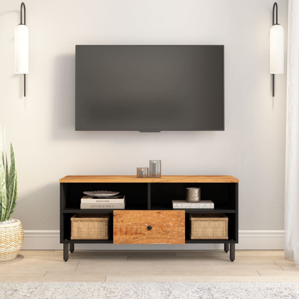 vidaXL Dulap TV, 100x33x46 cm, lemn masiv de acacia