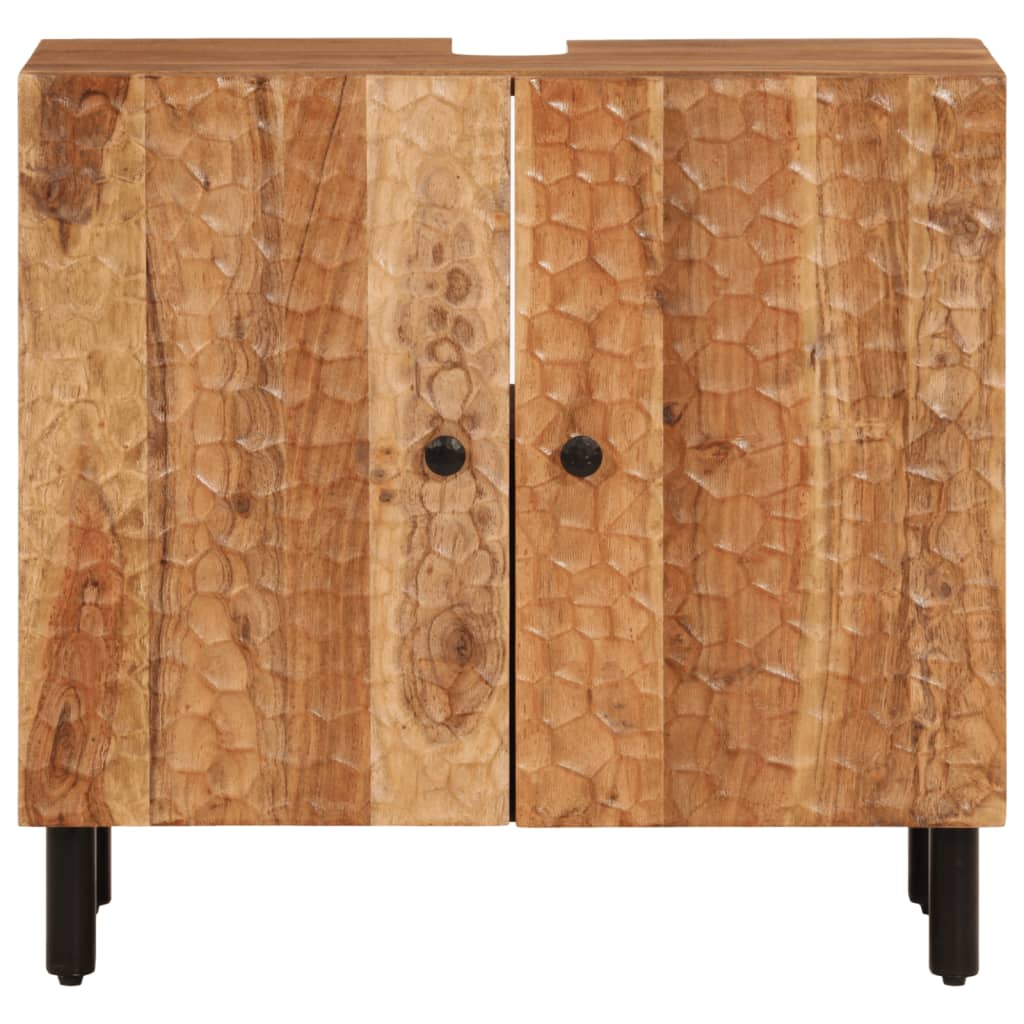 vidaXL Dulap pentru chiuveta de baie, 62x33x58cm, lemn masiv de acacia