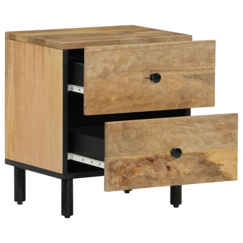 vidaXL Noptiere, 2 buc., 40x33x46 cm, lemn masiv de acacia vidaXL Noptiere, 2 buc., 40x33x46 cm, lemn masiv de acacia