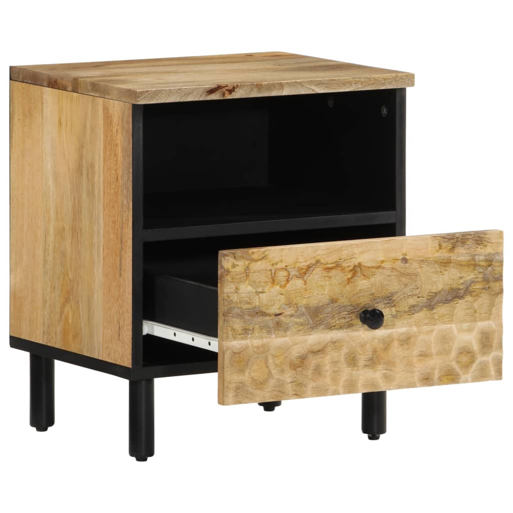 vidaXL Noptiere, 2 buc., 40x33x46 cm, lemn masiv de acacia vidaXL Noptiere, 2 buc., 40x33x46 cm, lemn masiv de acacia
