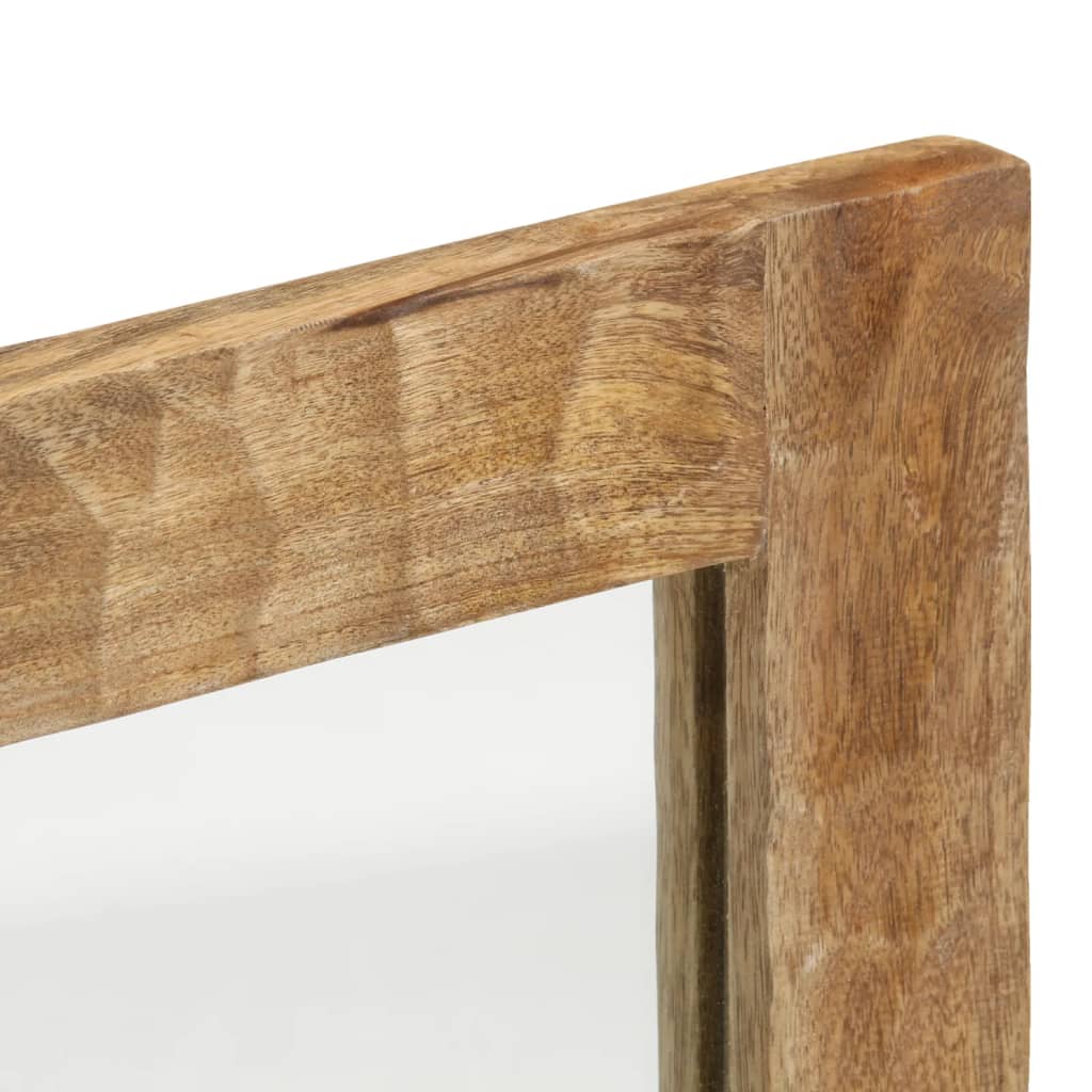 vidaXL Oglindă de baie, 50x70x2,5 cm, lemn masiv de mango și sticlă