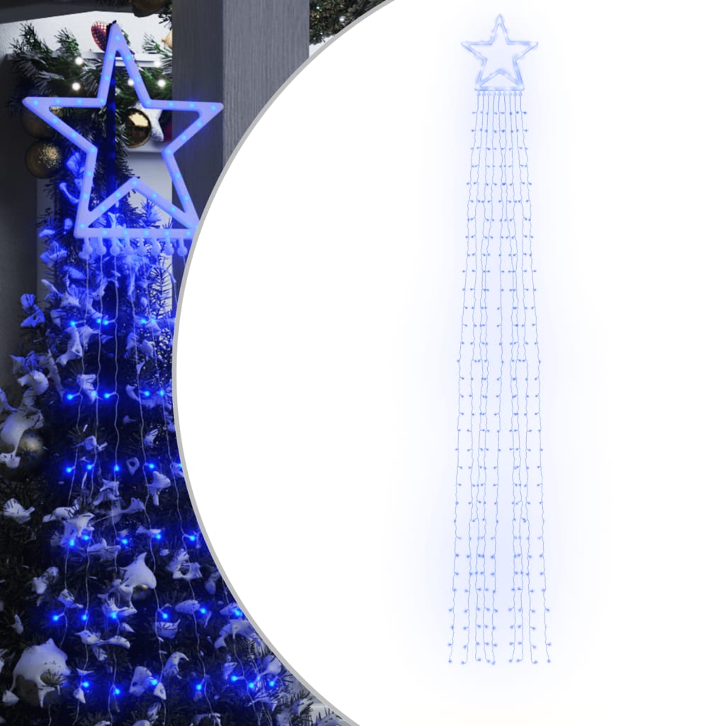 vidaXL Lumină pentru brad de Crăciun 320 LED-uri albastru 375 cm vidaXL Lumină pentru brad de Crăciun 320 LED-uri albastru 375 cm