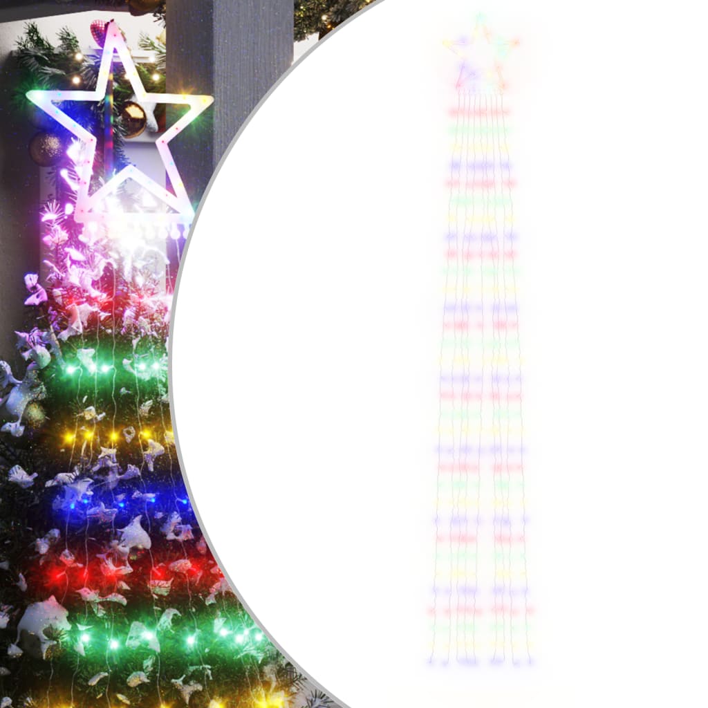 vidaXL Instalație brad de Crăciun 320 LED-uri, multicolor, 375 cm vidaXL Instalație brad de Crăciun 320 LED-uri, multicolor, 375 cm