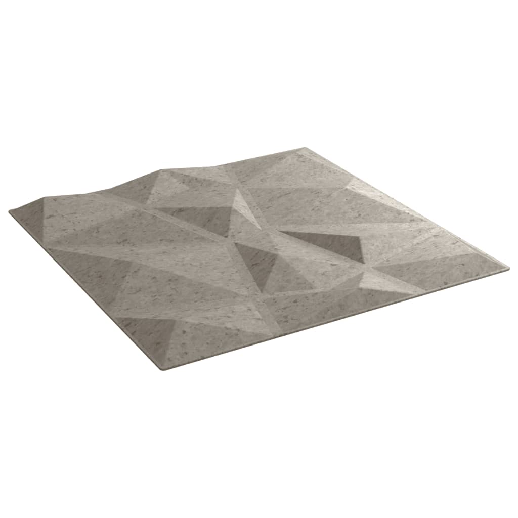 vidaXL Panouri de perete 48 buc. gri beton 50x50 cm XPS 12 m² diamant vidaXL Panouri de perete 48 buc. gri beton 50x50 cm XPS 12 m² diamant