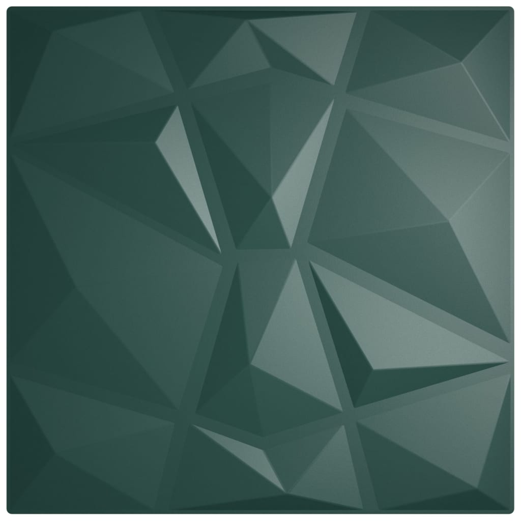 vidaXL Panouri de perete 24 buc. verde 50x50 cm XPS 6 m² diamant vidaXL Panouri de perete 24 buc. verde 50x50 cm XPS 6 m² diamant