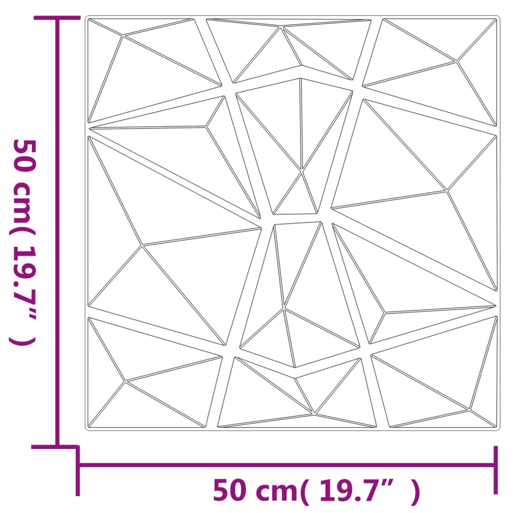 vidaXL Panouri de perete 24 buc. verde 50x50 cm XPS 6 m² diamant vidaXL Panouri de perete 24 buc. verde 50x50 cm XPS 6 m² diamant