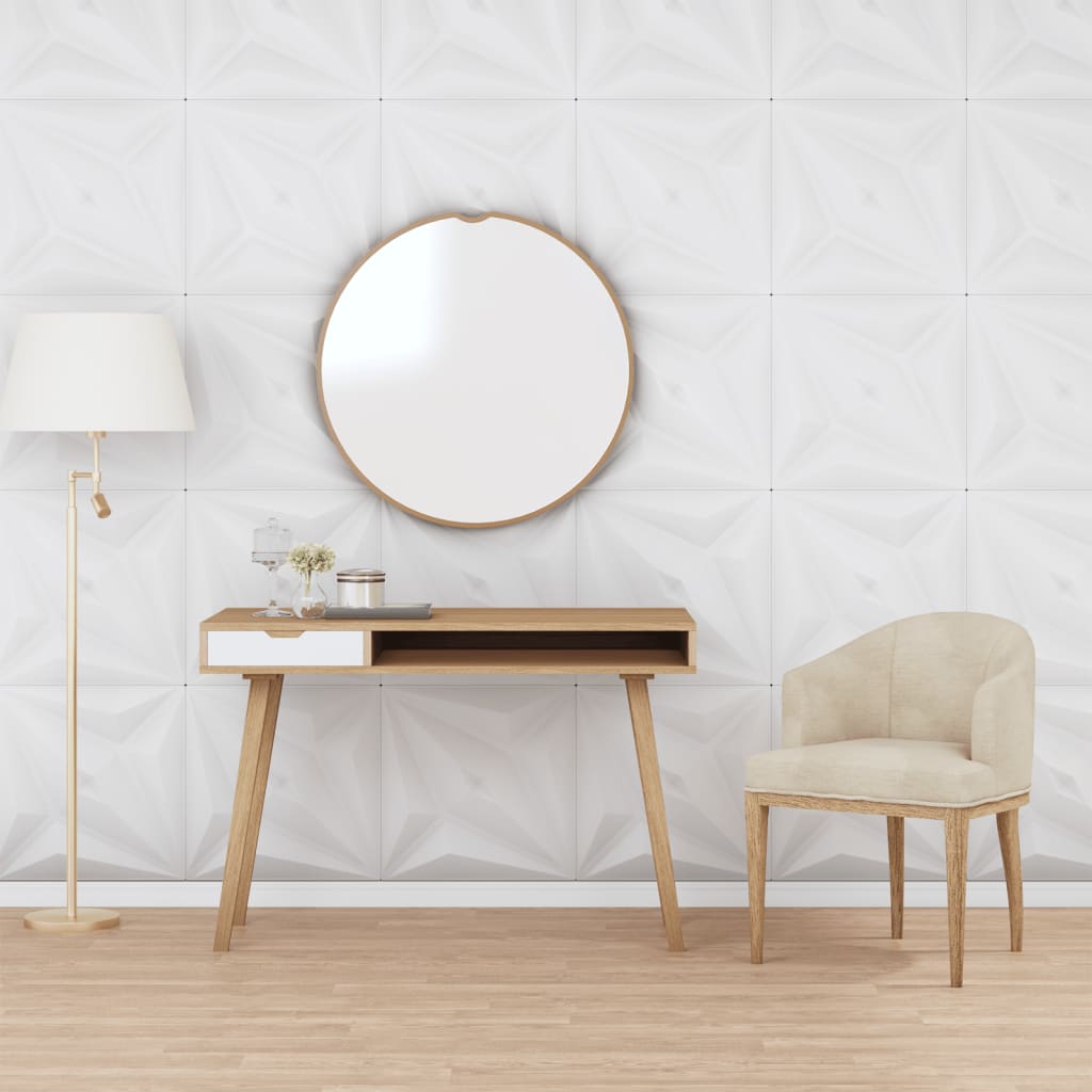 vidaXL Panouri de perete 12 buc. alb 50x50 cm XPS 3 m² stea vidaXL Panouri de perete 12 buc. alb 50x50 cm XPS 3 m² stea